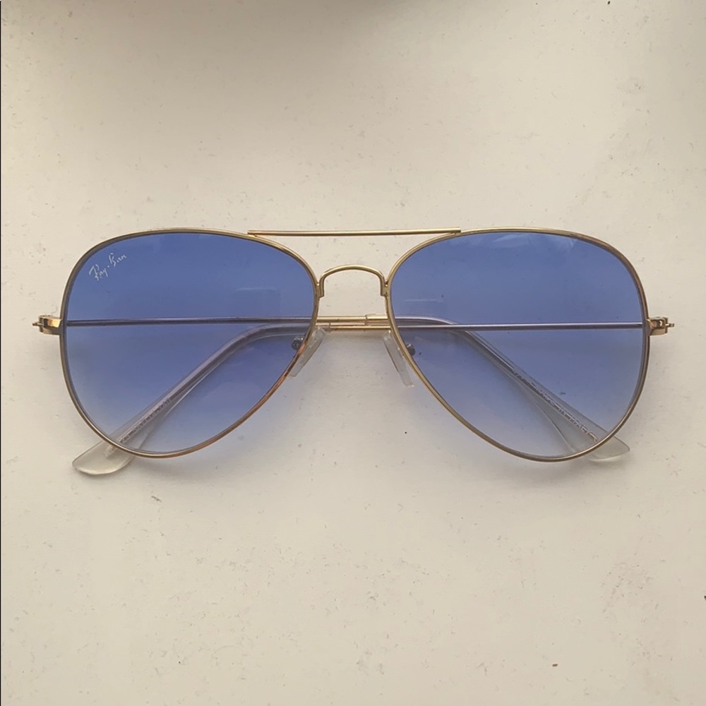 Aviator Ray Bans in blue - size 58